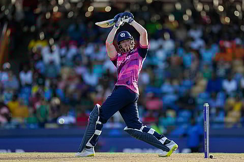 Michael Jones bats against Namibia